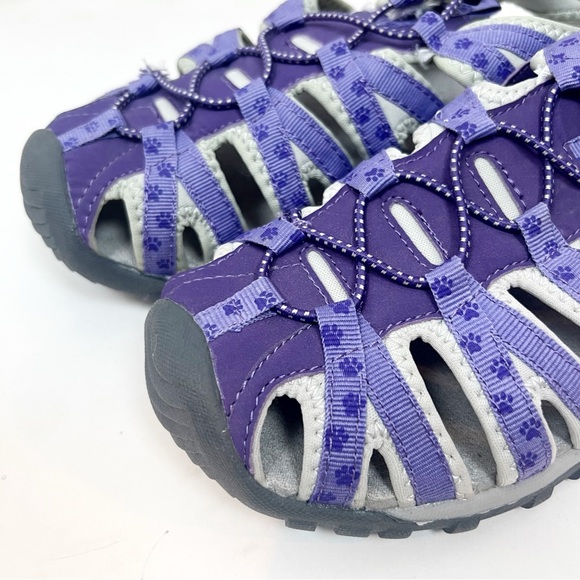 NWT Womens Purple Water Shoes Sandals Pawprint - Picture 2 of 7